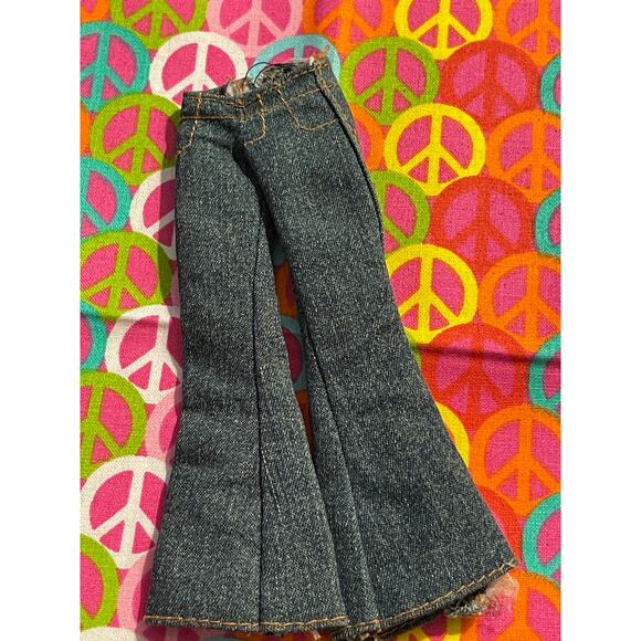 Bratz Yasmin Doll Style It Skinny Low Waist Blue Jeans Cross Stitch Legs - Picture 1 of 6